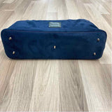 Neiman Marcus Navy Suede Solid Tote Handbag