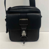 Tumi Solid Black Faux Leather Crossbody Men's Bag