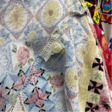 Desigual Size S Women's White-Multicolor Floral Faux Wrap Dress