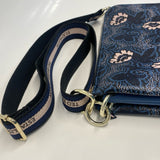 Ted Baker Blue-Multicolored Leather Floral Crossbody Handbag