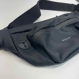 Gaston Luga Black Solid Polyurethane Fanny Pack