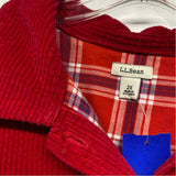 LL Bean Size 2x Women's Red Solid Button Up Shirt