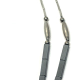 Silver-Gray Hematite Sterling Silver Necklace
