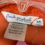 Fresh Produce Women's Size M Orange Solid Button Up Jacket