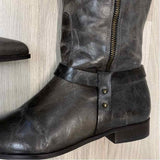 Matisse Size 9.5 Women's Gray Distressed Riding Boots