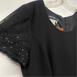 Donna Morgan Size 10-M Women's Black Solid Shift Dress
