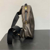 Jack Gomme Brown Fabric Solid Crossbody Handbag