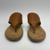 Rialto Comfort Size 8 Women's Brown Solid Camel Toe Sandals