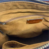 Patricia Nash Brown Leather Carved Satchel Handbag