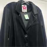 Lesley Evers Women's Size L Black Solid Blazer Jacket