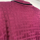 Ming Wang Size 2x Women's Magenta Pattern Open Front Sweater