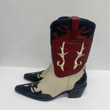 Matisse Size 6.5 Women's Red-Multi Color Block Western Boots