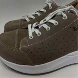 Xelero Size 39-8.5 Women's Taupe Cut Out Lace Up Sneakers