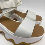Sorel Size 7.5 Women's White Solid Platform Sandals