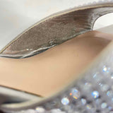Antonio Melani Size 6.5 Women's Silver Rhinestone Platform Shoes