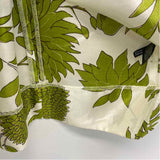 Jessica Howard Size 12-L Women's White-Green Floral Fit And Flare Dress