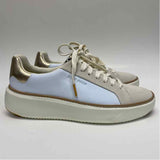 Cole Haan Size 7.5 Women's Beige-White Patchwork Lace Up Sneakers