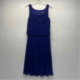 Alex Evenings Size 18-2x Women's Blue Shimmer 2 Piece Dress