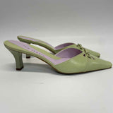Gianni Bini Size 7 Women's Lime Solid Mules Shoes