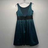 Max & Cleo Size 10-M Women's Teal-Black Color Block Fit And Flare Dress