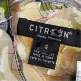 Citron Santa Monica Size S Women's Black-Multi Patchwork Button Up Blouse