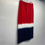Lauren Ralph Lauren Size M-8 Women's red white Tie Dye Pencil Skirt