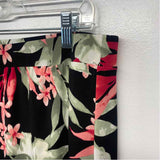 Chico's Size 1- (8-10) Women's Black-Multi Floral Asymmetrical Skirt