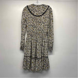 Fat Face Size XS Women's Black-Multi Pattern Fit And Flare Dress