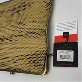 Hobo Tan Leather Cutout Clam Shell Clutch