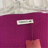Toad&Co Size Xl Women's Fuschia Stripe Fit And Flare Dress