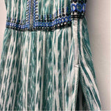 J.Jill Size M Women's Green-White Pattern Sleeveless Dress