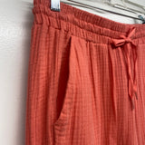 Elan Women's Size 8-M Coral Textured Jogger Pants