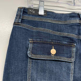 Liverpool Size 14 Women's Blue Stitches Cargo Skirt