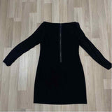 Elie Tahari Size 12-L Women's Black Solid Sheath Dress