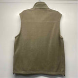 Columbia Size L Tan Fleece Polyester Solid Men's Vest