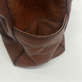 Frye Brown Leather Solid Shoulder Handbag