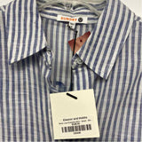 Sundry Size 1-S Women's Blue-White Stripe Button Up Shirt