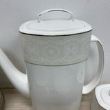 Lenox Kate Spade New York Chapel Hill White-Silver Tea Set Service for 11