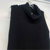 Gentle Herd Size L Women's Black Solid Turtle Neck Sleeveless Top