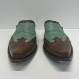 Old Gringo Size 10 B Women's Brown-Green Patchwork Western Mules