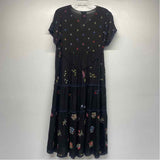 Johnny Was Size S Women's Black-Multi Embroidered Kaftan Dress
