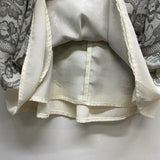 Skies Are Blue Size S Women's White-Gray Lace Sleeveless Dress