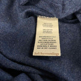 Soft Surroundings Size M Women's Blue Solid Maxi-Long Sleeve Dress