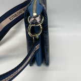 Ted Baker Blue-Multicolored Leather Floral Crossbody Handbag