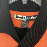 Jamie Sadock Size S Women's Black-Peach Color Block Cap Sleeve Activewear Top