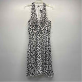 White House Black Market Size 8-M Women's White-Black Polka Dot Halter Dress