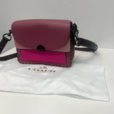 Coach Burgundy Colorblock Leather Crossbody Handbag