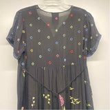 Johnny Was Size S Women's Black-Multi Embroidered Kaftan Dress