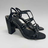 White House Black Market Size 7 Women's Black Studs High Heel Sandals