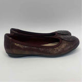 Clarks Collection Size 7 Women's Burgundy Shimmer Ballet Flats Shoes